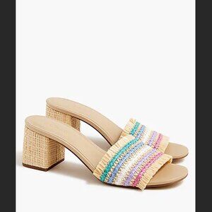 NIB J Crew Woven mule heels